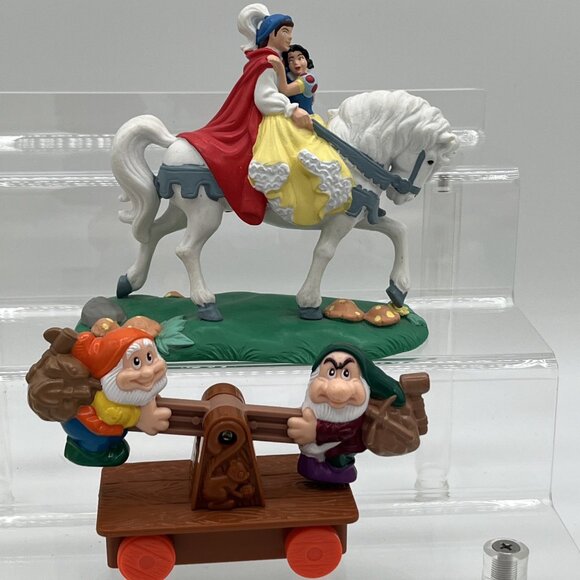 Disney Snow White & the Seven Dwarfs lot Pencil money bank Figures Vintage - Picture 7 of 16